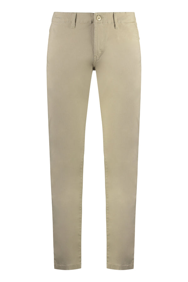 Cotton Trousers Beige Elastane Chinos