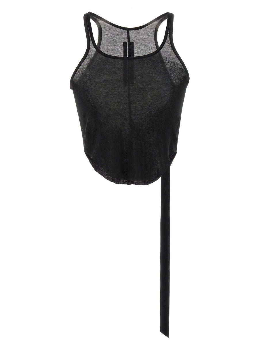 Drkshdw Semi-Transparent Cotton Tank Top — Black