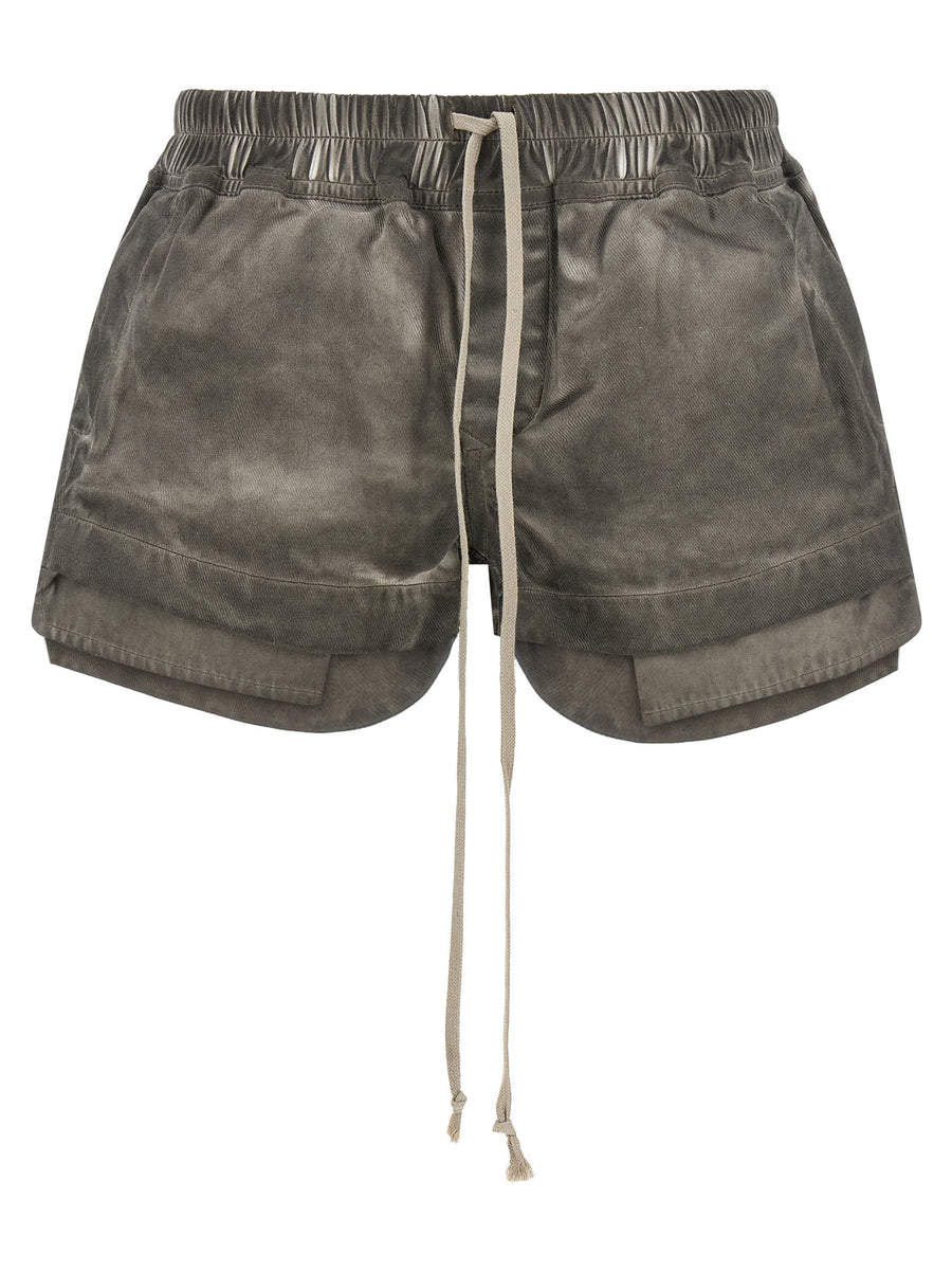 Drkshdw Drawstring Cotton Shorts — Gray