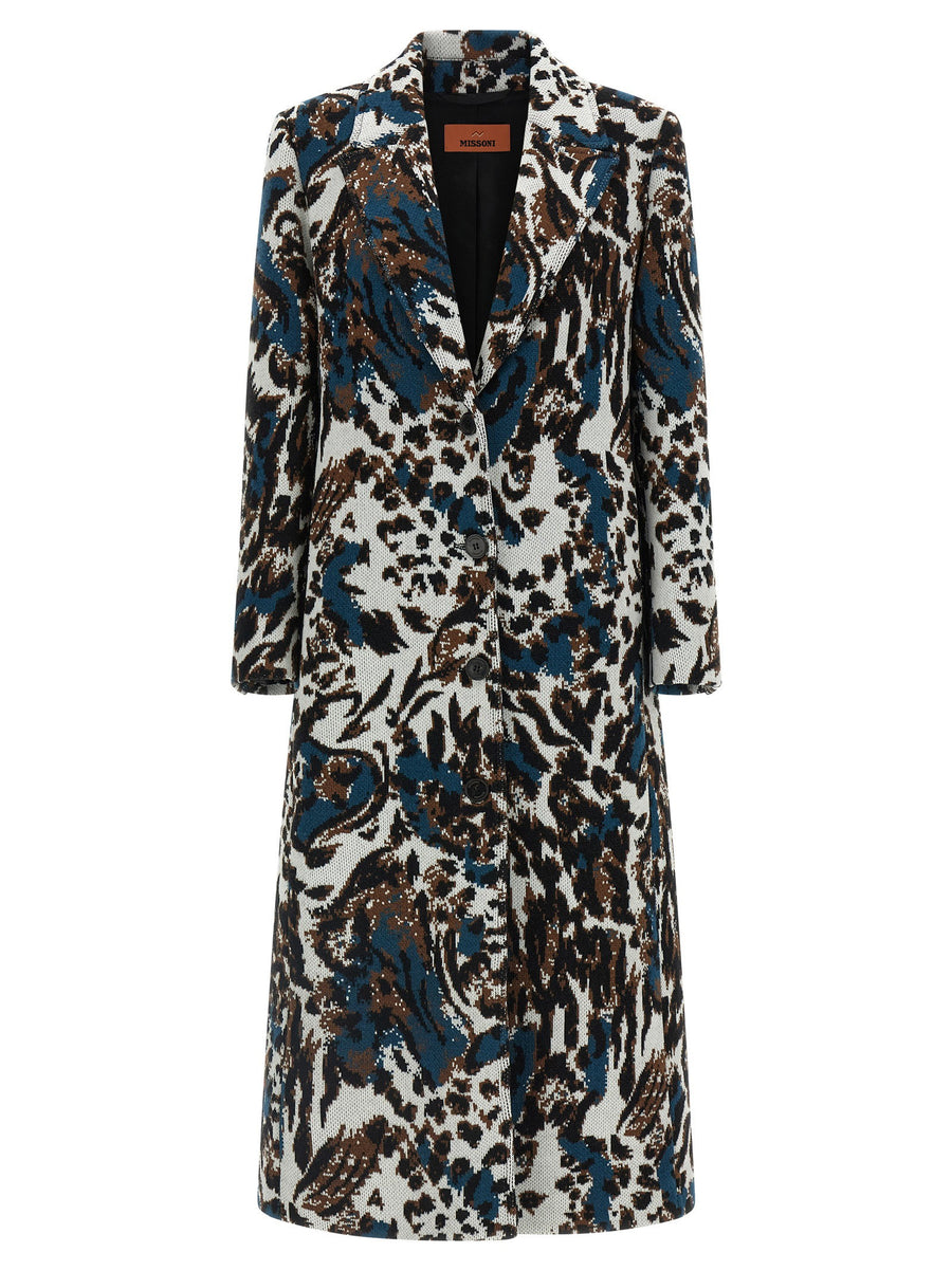 Missoni Animalier Coat — Ivory