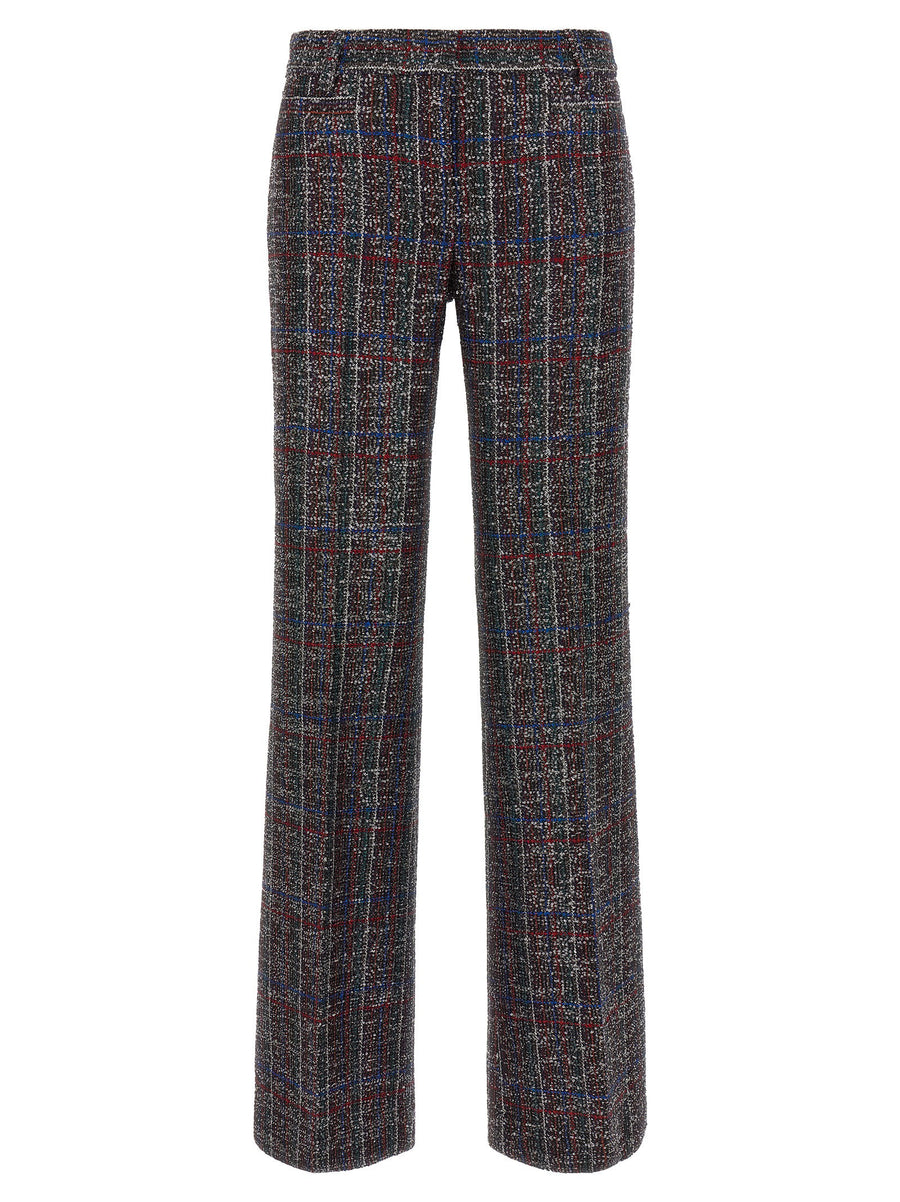 Missoni Sequin Tartan Trousers — Multicolor
