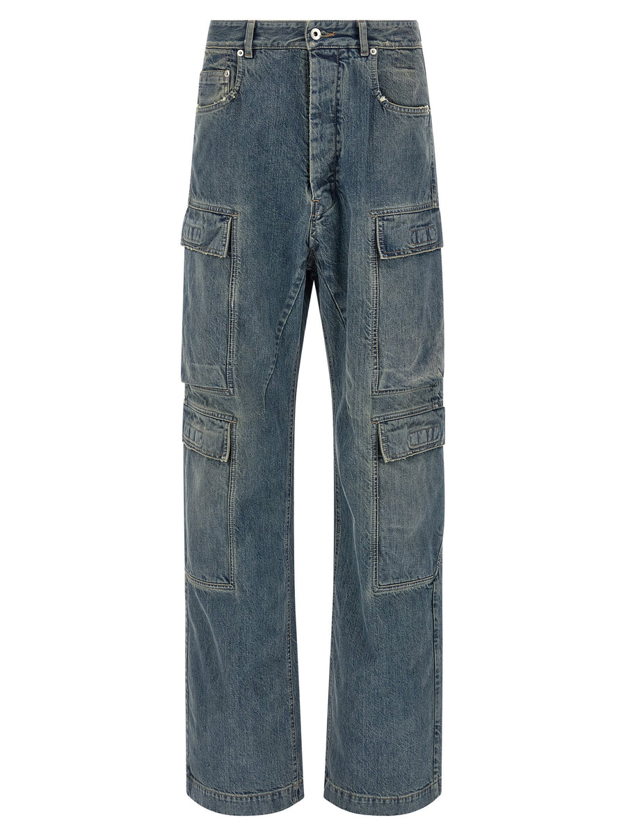 Drkshdw Double Cargo Jeans — Blue