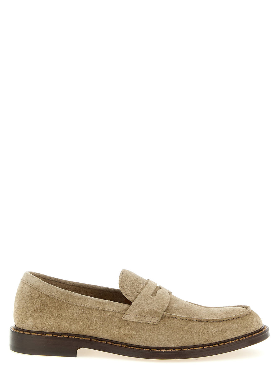 Doucal's Suede Loafer — Beige