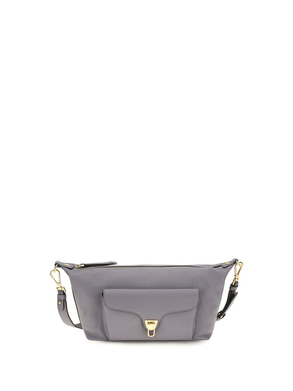 Coccinelle 100% Calf Leather Bos Taurus shoulder bag in gray