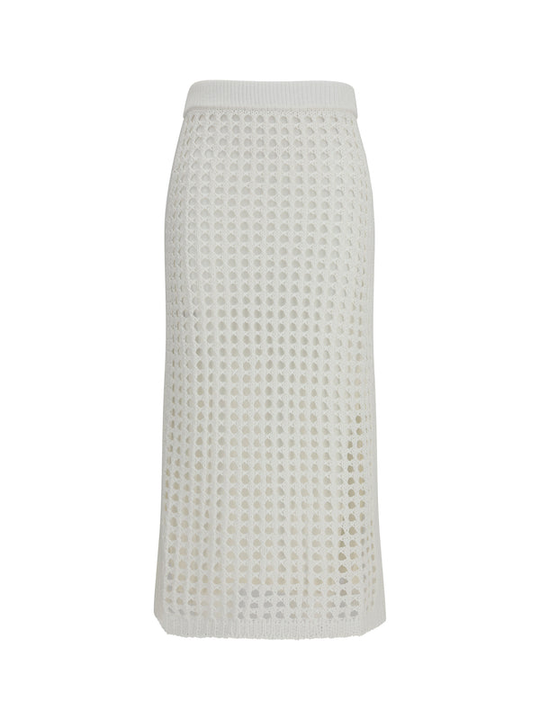 Max Mara Pure 100% Cotton skirt in white