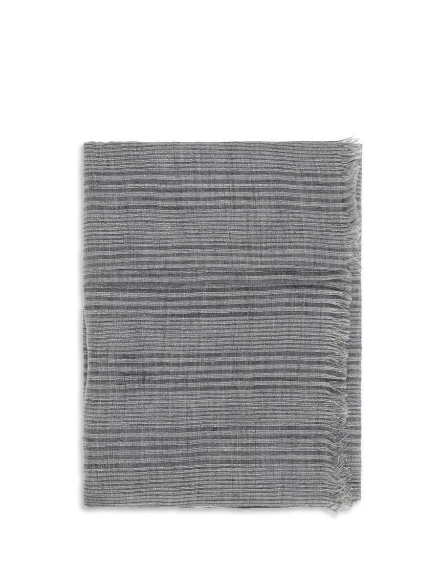 Brunello Cucinelli 86% Linen; 11% Viscose; 3% Polyester scarf in gray