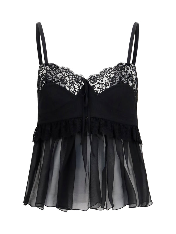 Chloé 100% silk camisole top in black