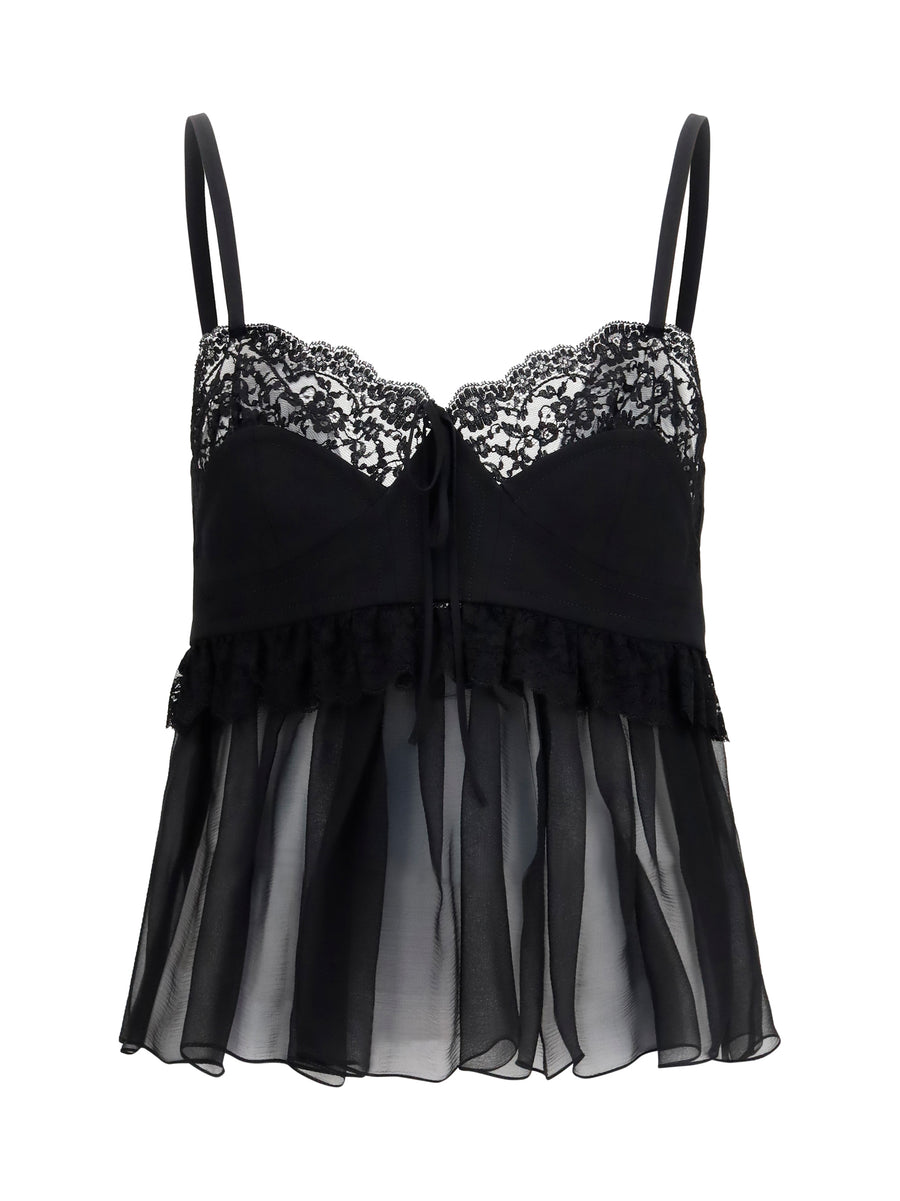 Chloé 100% silk camisole top in black