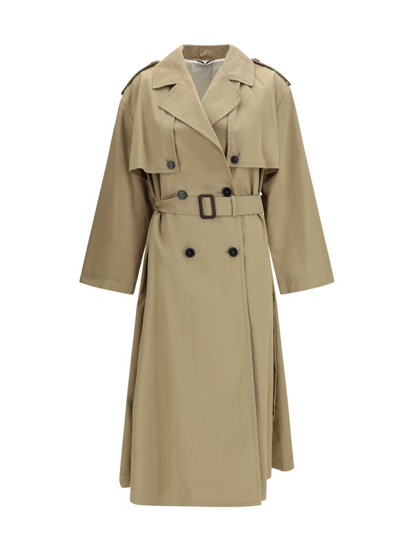 Max Mara Weekend 68% Cotton; 32% Nylon trench coat in beige