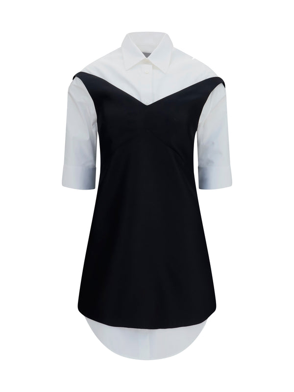 Balenciaga 80% Merino Wool Ovis Aries shirt dress in black