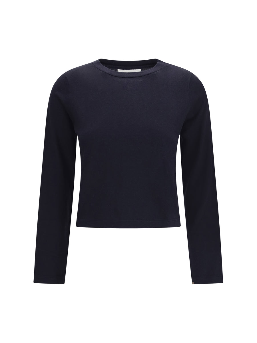 Long-Sleeved Crew-Neck T-Shirt N°451 Lisa Navy Cotton; Kashmir/capra Hircus Knitwear