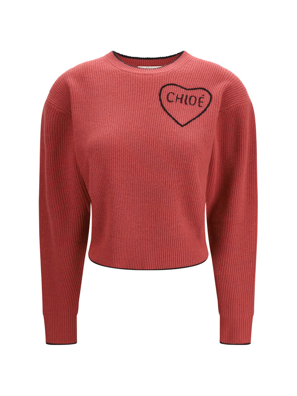 Chloé 70% Wool sweater in pink