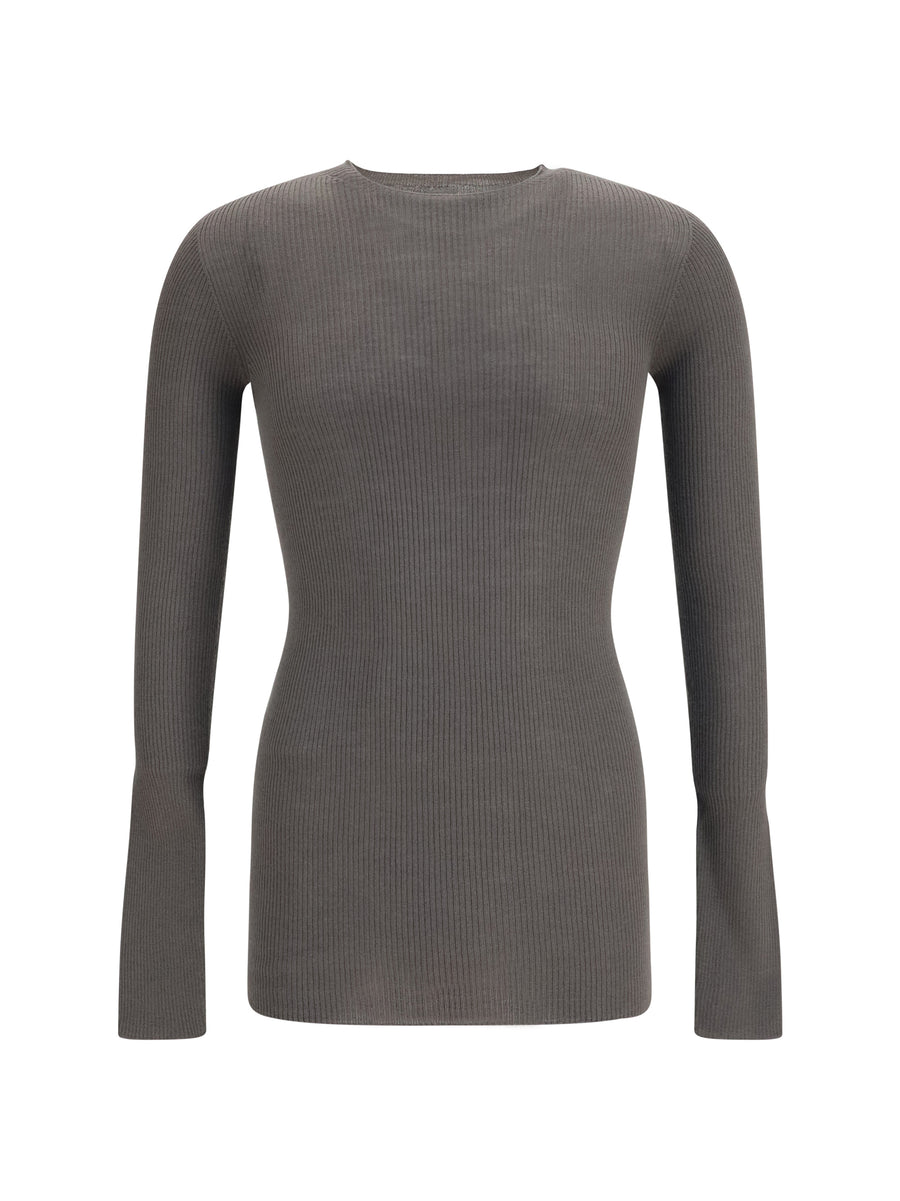 Rick Owens 100% Merino Wool Ovis Aries sweater in gray
