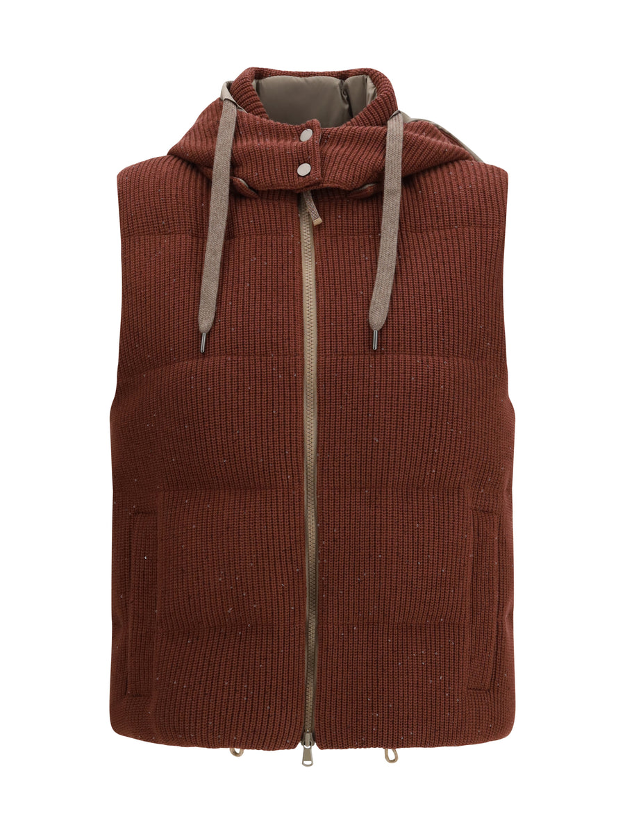 Brunello Cucinelli 96% Cotton; 4% Polyester vest in brown