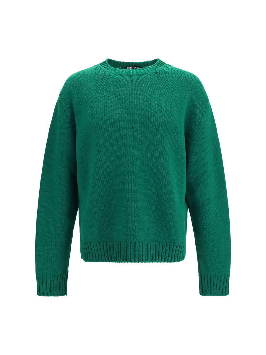 Tom Ford 70% Merino Wool; 30% Cashmere sweater in emerald
