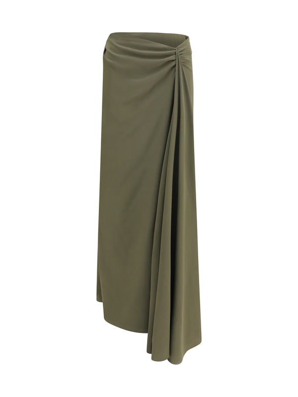 Alexander McQueen 100% Silk skirt in green