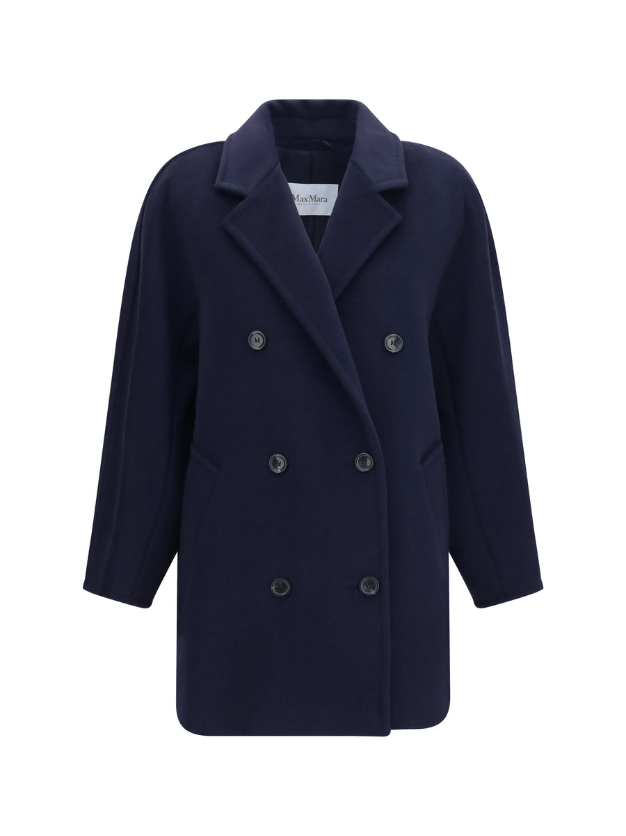 Max Mara 90% Merino wool blazer in navy