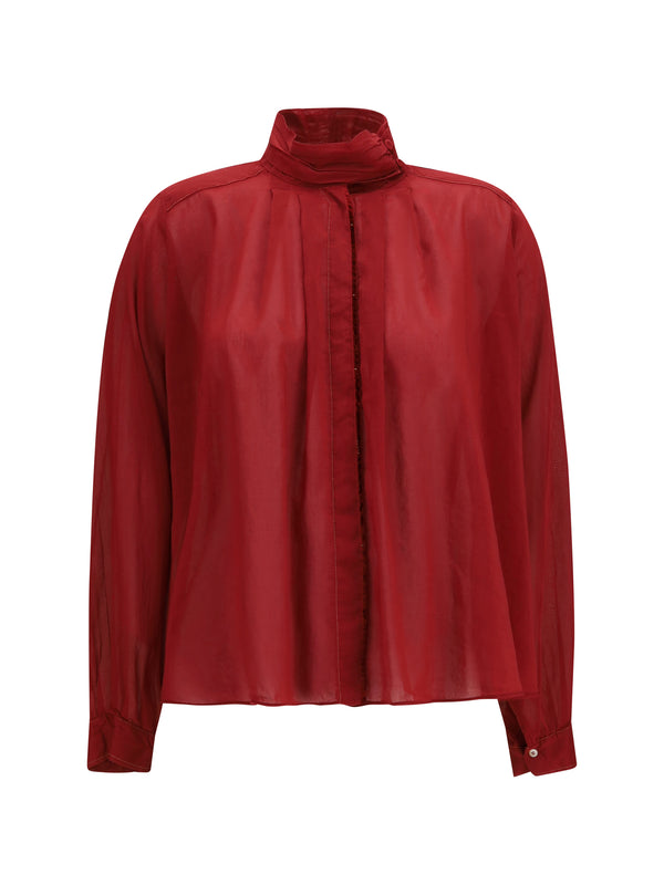 Forte_forte 70% Cotton blouse in red