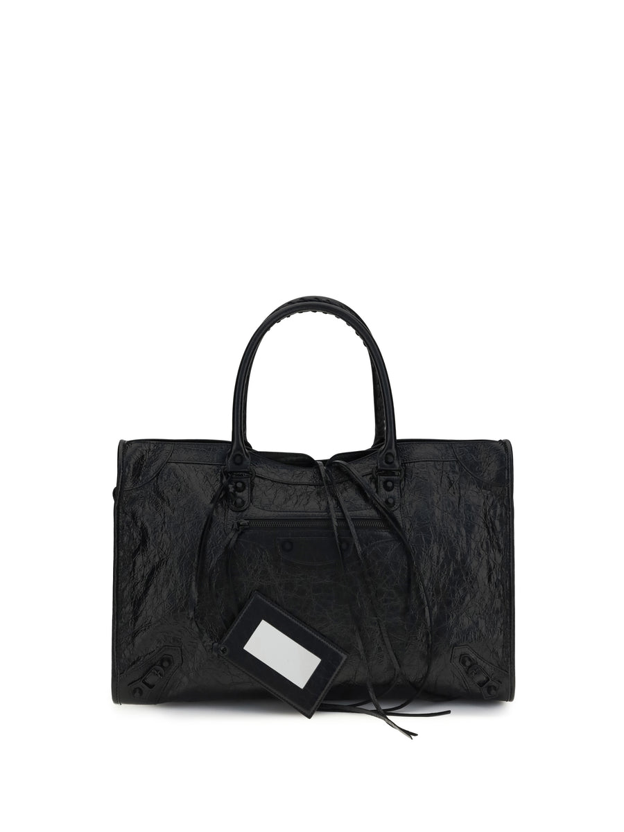 Balenciaga 70% lamb lambskin shoulder bag in black