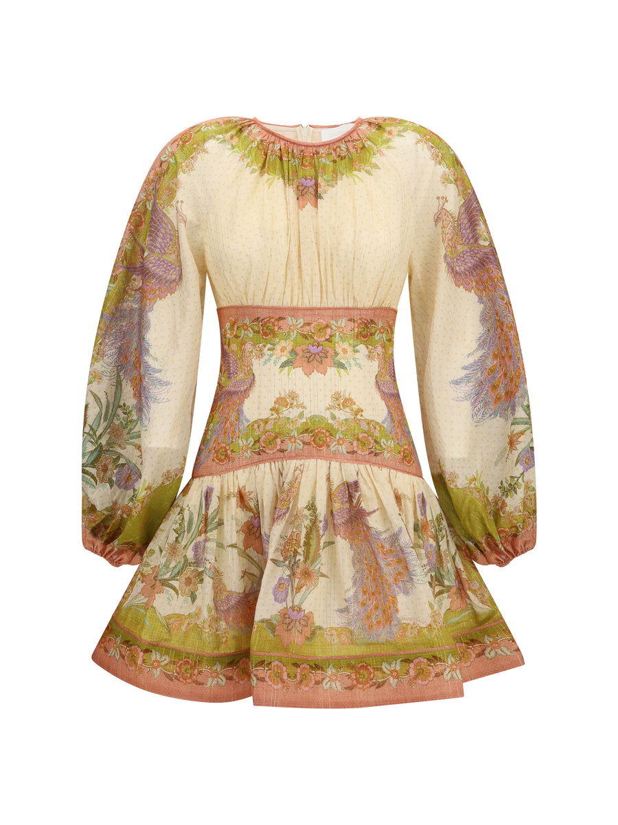Zimmermann 70% Cotton mini dress in green