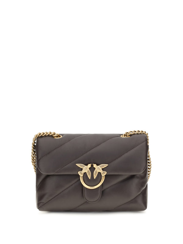 Love Classic Leather Shoulder Bag Marrone Marasca-antique Gold Calf Bos Taurus