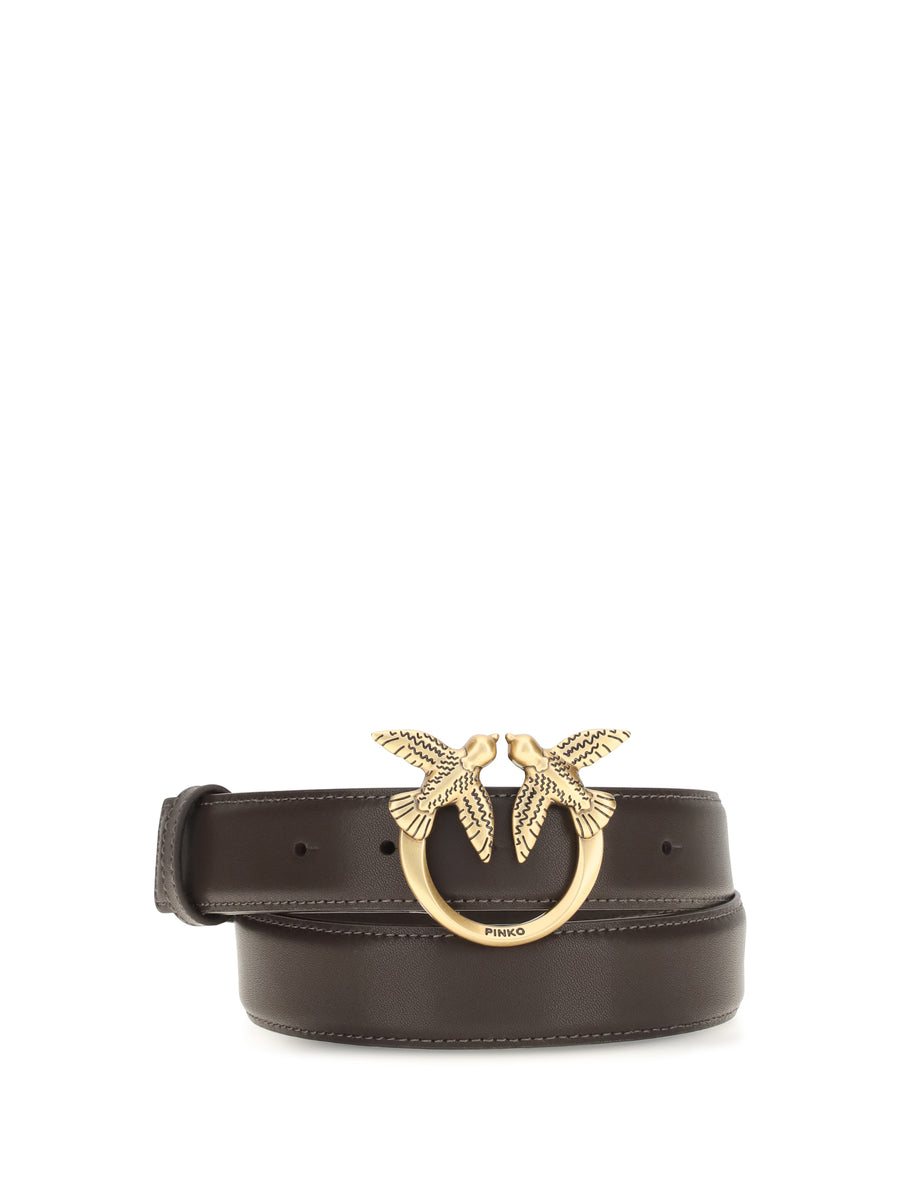 Belt Love Berry Brown-Antique Gold Brown Marasca/antique Calf Leather (bos Taurus)
