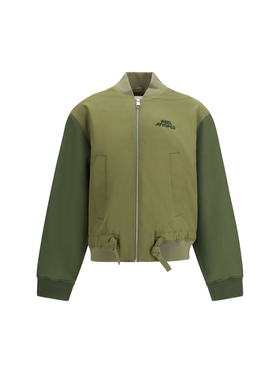 Axel Arigato 100% Polyester bomber jacket in green
