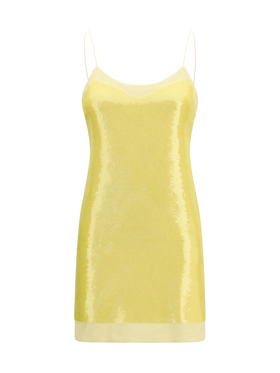 Gucci 53% Acetate; 47% Viscose mini dress in yellow