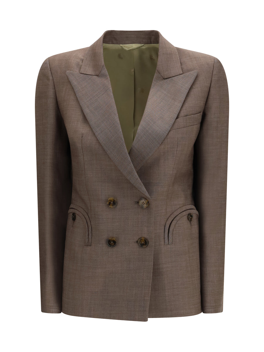 Blazè Milano 88% Fleece Wool blazer in brown