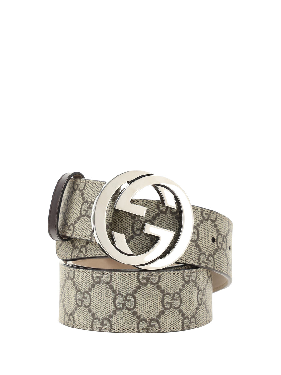 Belt Gg Supreme Beige-Ebony Beige Ebony/cocoa General Polyurethane