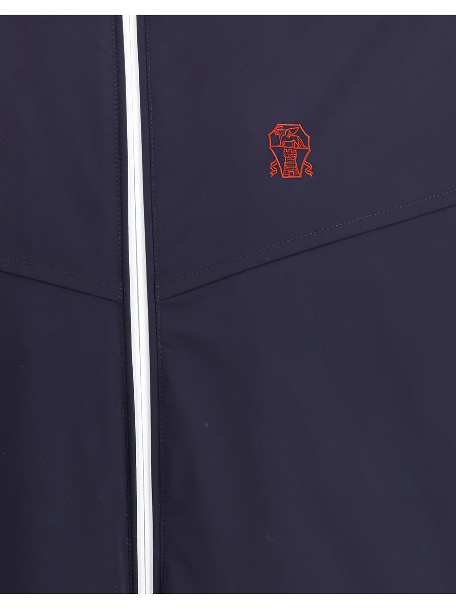 Hooded Jacket Navy Polyamide