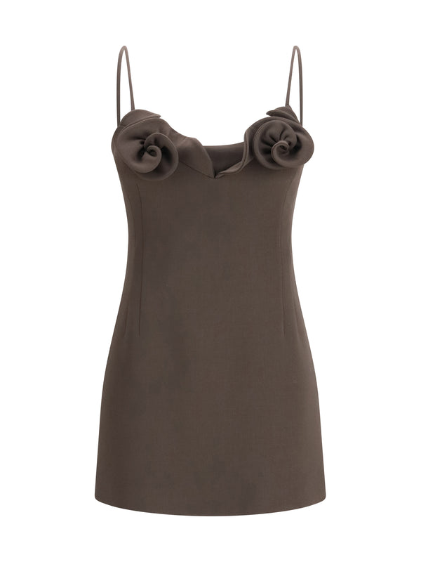 Magda Butrym 94% Wool Ovis Aries; 6% Elastane dress in brown