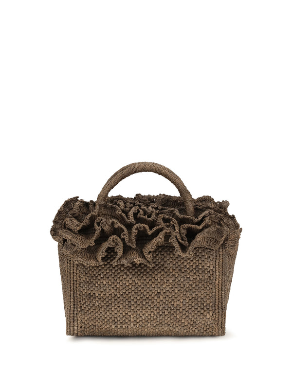 Ibeliv 100% Raffia handbag in brown