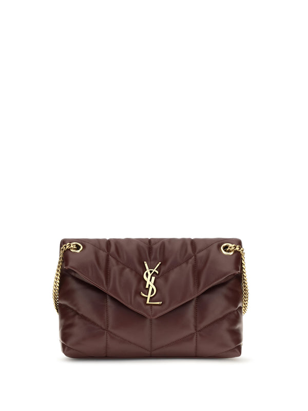 Saint Laurent 100% Lambskin shoulder bag in brown