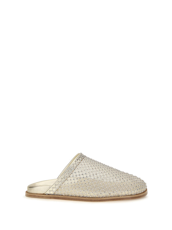 Forte_forte Upper: 100% Fabric; Sole: 100% Rubber sandal in gold
