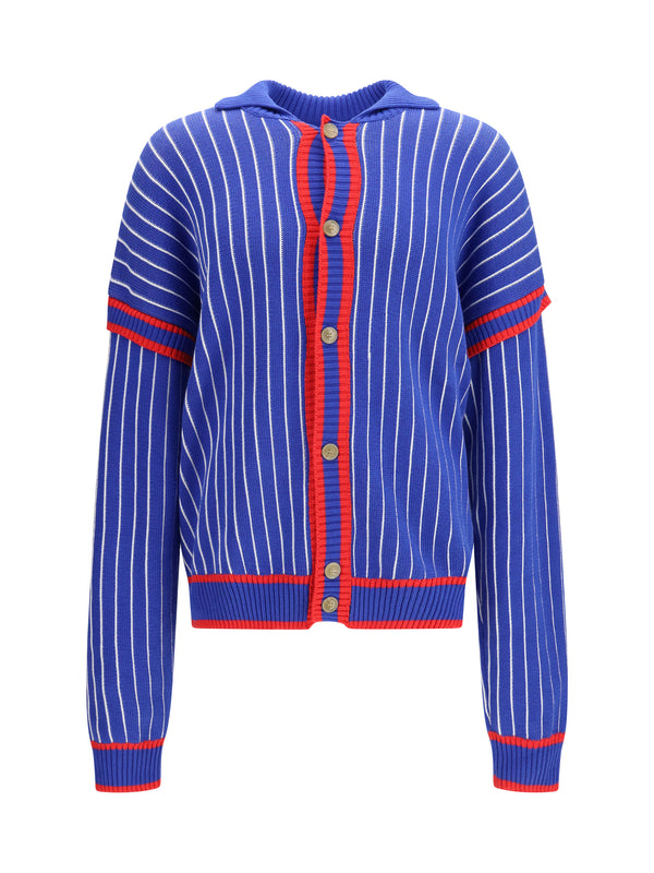 GCDS 100% Cotton cardigan in blue