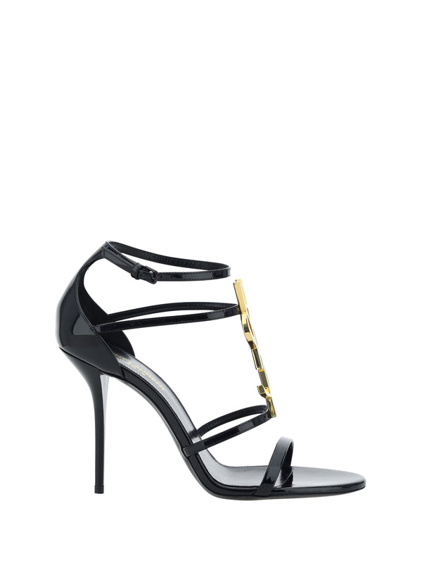 Saint Laurent Upper: 100% calf leather; Sole: 100% rubber sandal in black