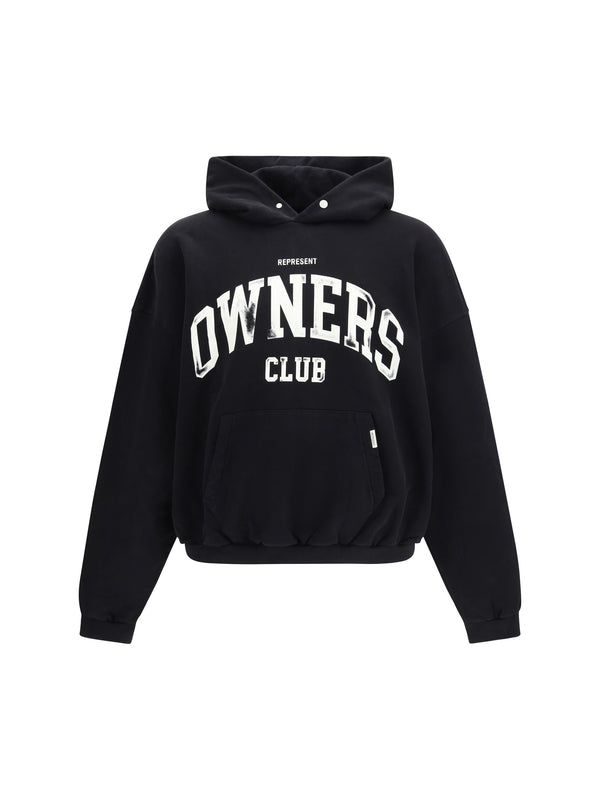 Represent 100% Cotton hoodie in black