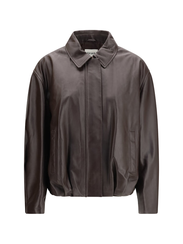 Melis Leather Jacket Coffee Bean