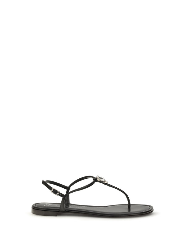 Giuseppe Zanotti Upper: 100% calf leather; Sole: 50% calf leather sandals in black