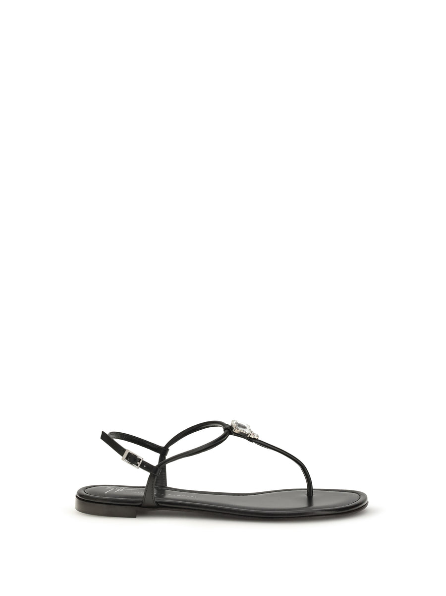 Giuseppe Zanotti Upper: 100% calf leather; Sole: 50% calf leather sandals in black