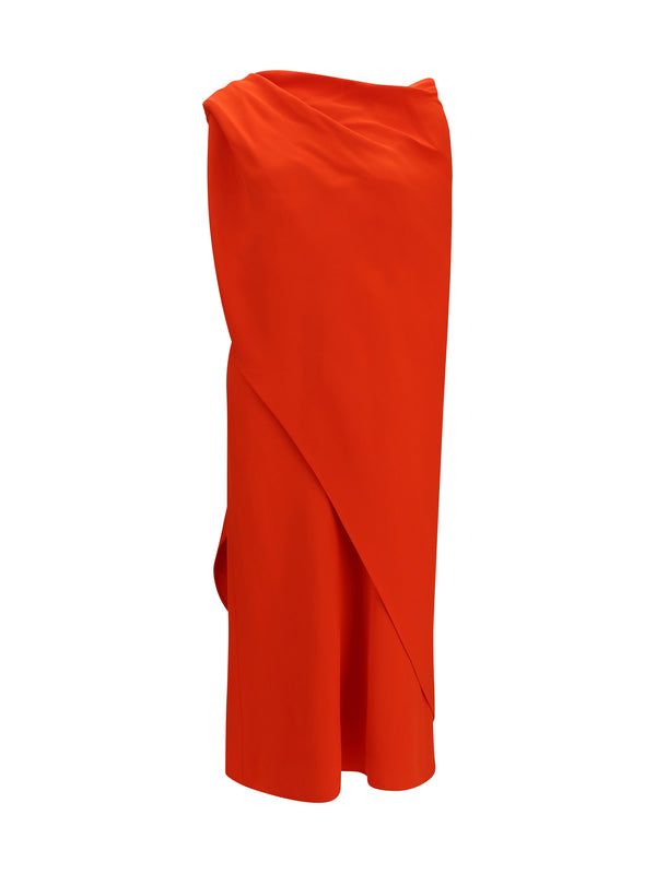 Balenciaga 100% Silk dress in red