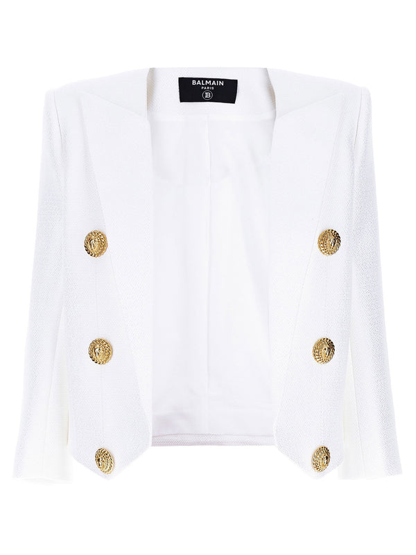 قميص Balmain سبنسر بليزر — أبيض