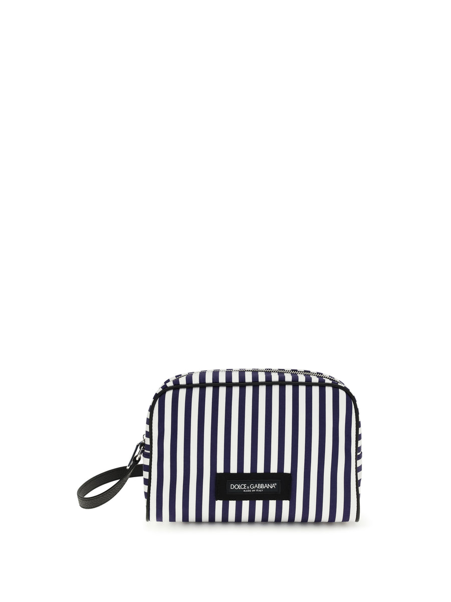 Dolce & Gabbana 90% cotton clutch in navy