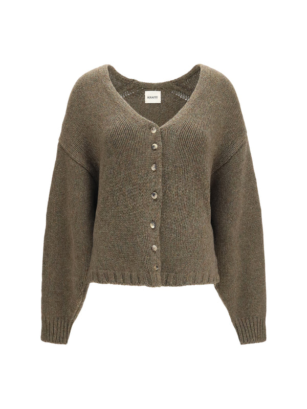 Khaite 100% Cashmere cardigan in green