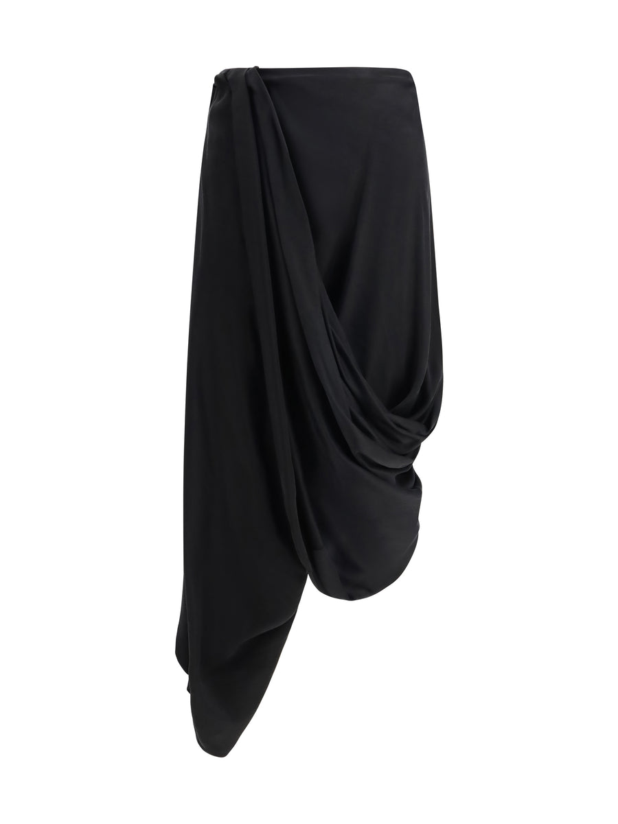 Maison Margiela 100% Cupro skirt in black