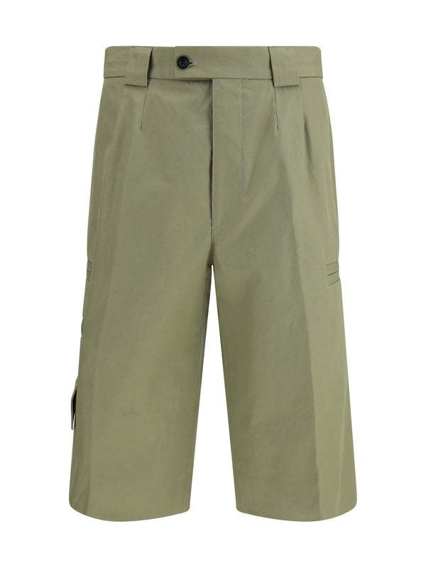 Namacheko 100% Cotton bermuda shorts in green
