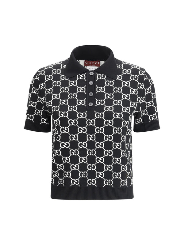 Gucci 100% Wool polo in black