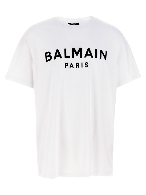 Balmain Logo Print T-Shirt — White