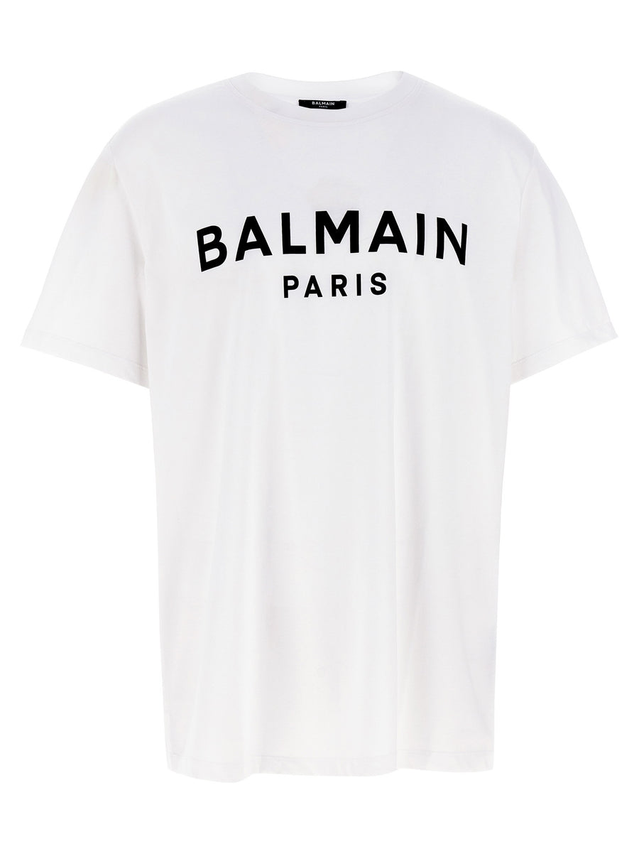 Balmain Logo Print T-Shirt — White